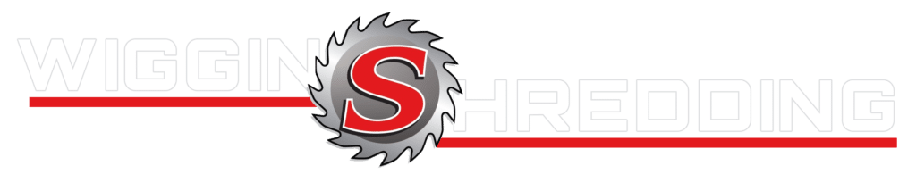 Wiggins Shredding Logo with White Text
